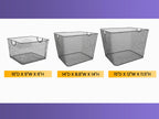 Mesh Open Bin Storage Basket Organizer For Fruits, Vegetables, Pantry Items Toys 2040 (1, 14 X 10 X 9)
