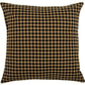Vhc Brands, Black Check, Cotton, 26X26, Fabric Euro Sham, Black