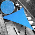 Shademart 16' X 17' X 23.3' Blue Waterproof Shade Sail Beige Sun Shade Sail Triangle Custom Size Water Resistant Canopy Awning S