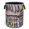 Fishing Laundry Basket Oxford Cloth Funny Fish Laundry Hamper With Handle