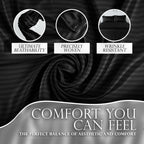 Decolure Striped Satin Sheets Full Set 6Pc - Luxurious Silk Touch Satin Sheets Full - All-Season Silky Soft Full Size Bed Sheets
