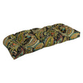 42-inch by 19-inch U-Shaped Patterned Spun Polyester Tufted Settee/Bench Cushion