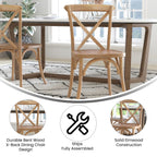 Flash Furniture Advantage Medium With White Grain X-Back Chair