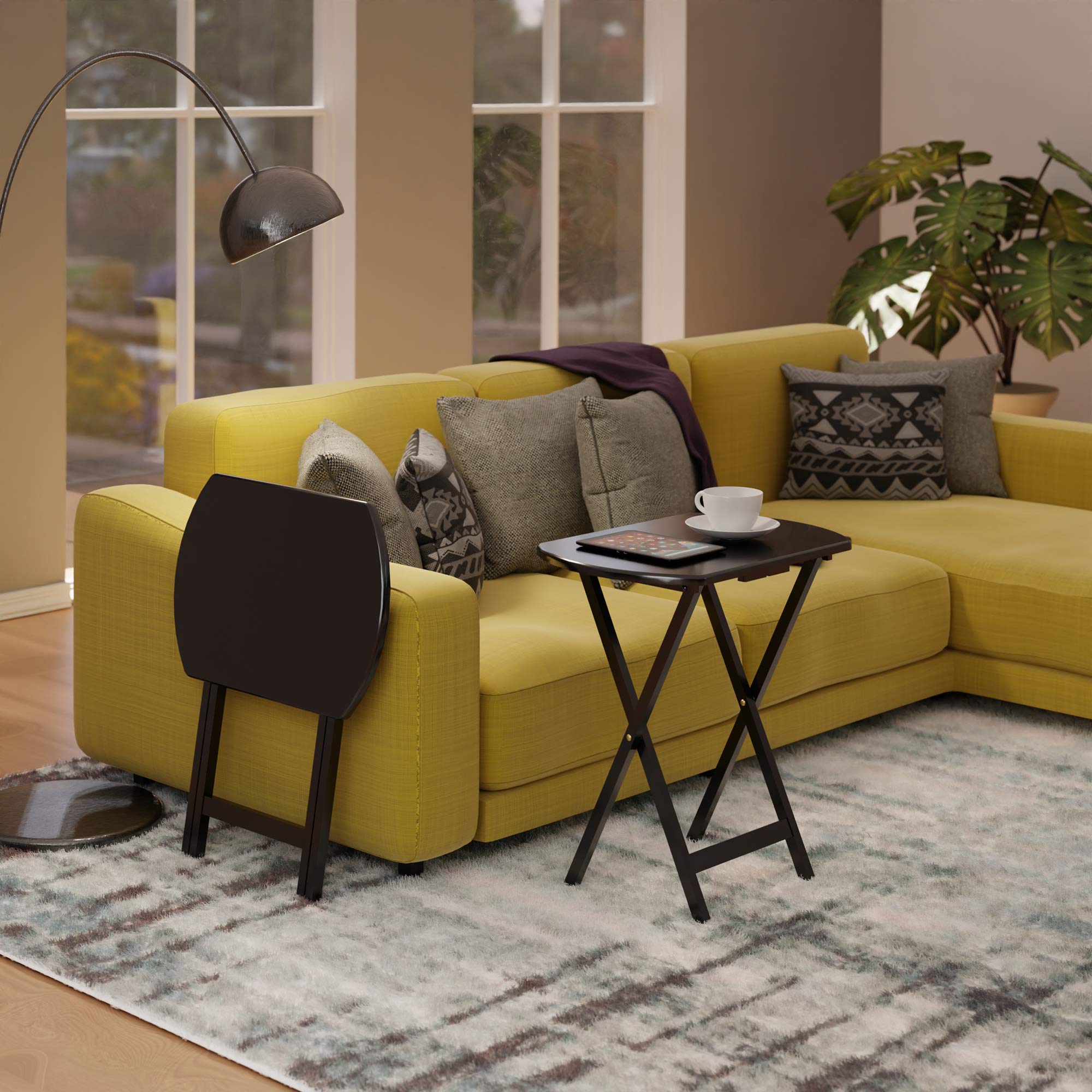 Winsome Corbett Snack Table Set 23294 Engineered Wood Coffee Oversized Foldable