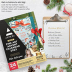 Arteza Advent Calendar 2023 (Fine Art, 24 Days) Art Supplies Holiday Gift For Adults, Includes Acrylic, Oil, Gouache Watercolor