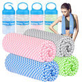 BOGI 4 Pack Cooling Towel, Cooling Towels for Neck and Face-40x12- Ice Towel for Instant Cooling, Soft Breathable Chilly Towel, 