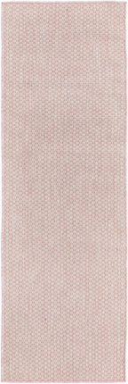 Unique Loom Collection Casual Transitional Solid Heathered Indoor/Outdoor Flatweave Area Rug (2' X 6' 1'' Runner, Whisper Pink/I
