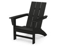 Polywood Ad420Bl Modern Adirondack Chair, Black