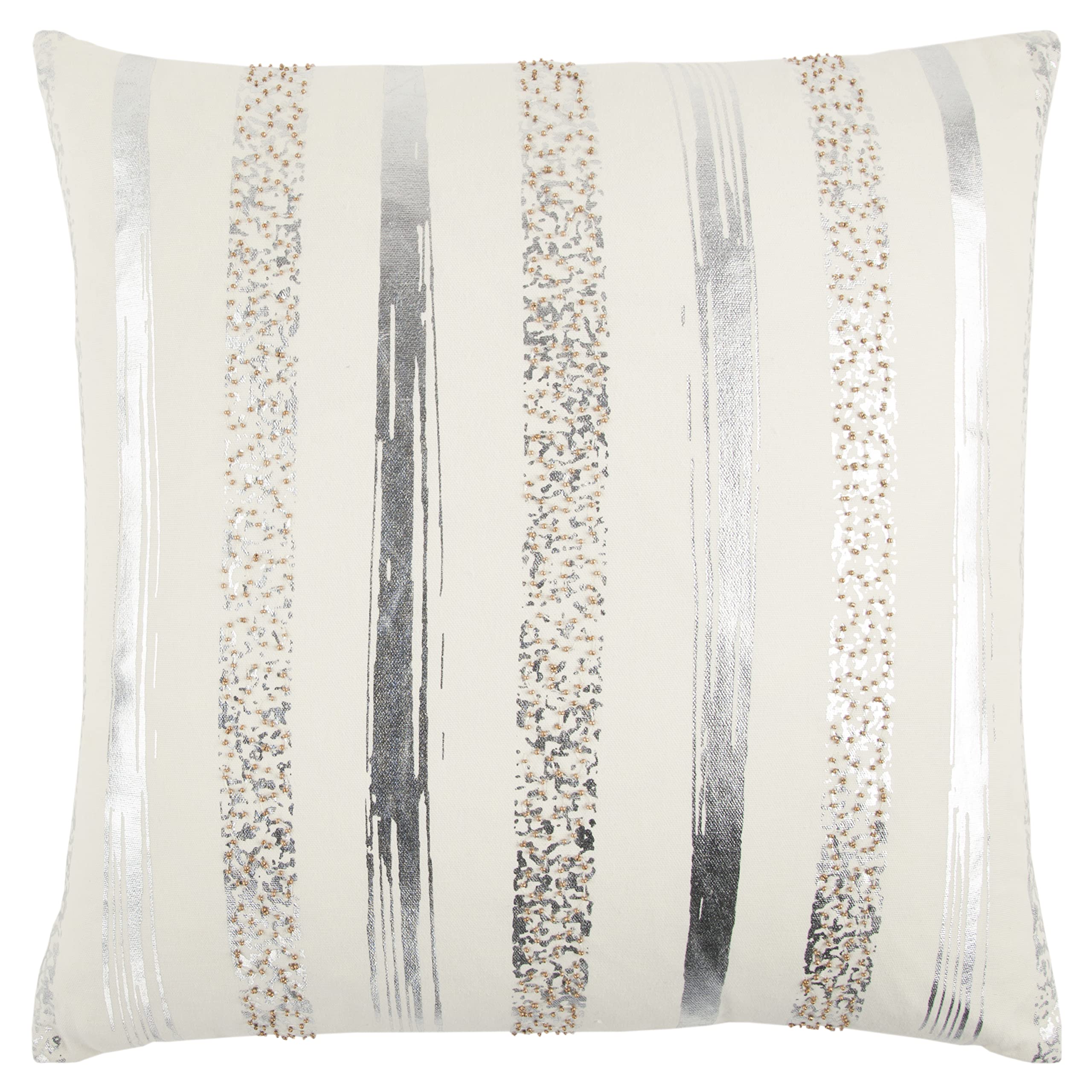 Rizzy Home | T13304 | Poly Fill Decorative Pillow | 20"x20" Light Blue Stripe