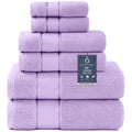 COZYART Lavender Bath Towels Set 6 Piece, Luxury 100% Turkish Cotton 650GSM Hotel Quality, Soft, Absorbent,Towel Sets for Bathro