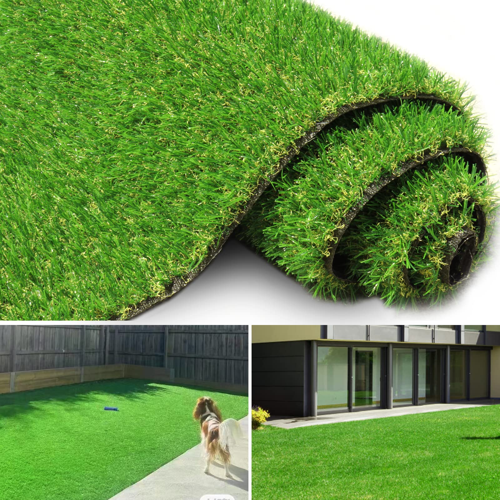 Freadem Artificial Grass Turf For Pet Dogs 7' X 72', Fake Grass Lawn With Drain Holes, Indoor Outdoor Synthetic Grass Mat For Ga