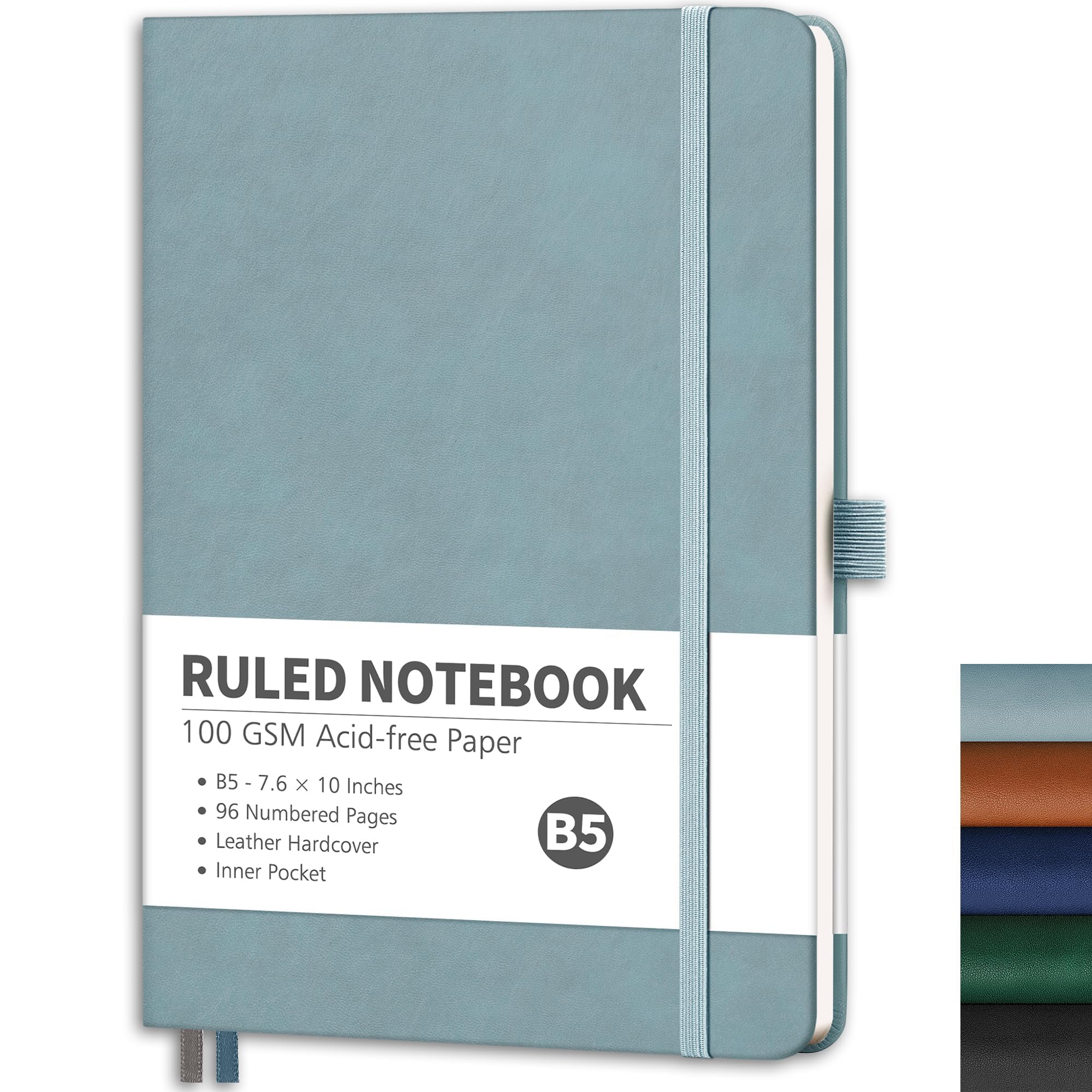 Rettacy Journaling Notebooks, B5 Lined Journal Notebook, 7.6'    10', Medium Size, For Writing, Work, School, Leather Hardcove
