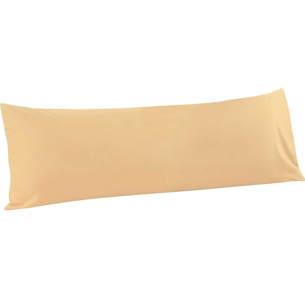 Flxxie Body Pillow Cover - Super Soft Microfiber 20X54 Body Pillow Case - Envelope Closure, Wrinkle, Stain Resistant Light Taupe