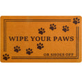 Wipe Your Paws Door Mat For Front Door,Shoes Off Coir Doormat For Outside Entrance Funny Welcome Mats 30X17 Inch Heavy Duty Door