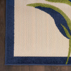Nourison Aloha Outdoor Multicolor 10' X 14' Area Rug, Easy Cleaning, Non Shedding, Bed Room, Living Room, Dining Room, Deck, Backyard, Patio (10X14)