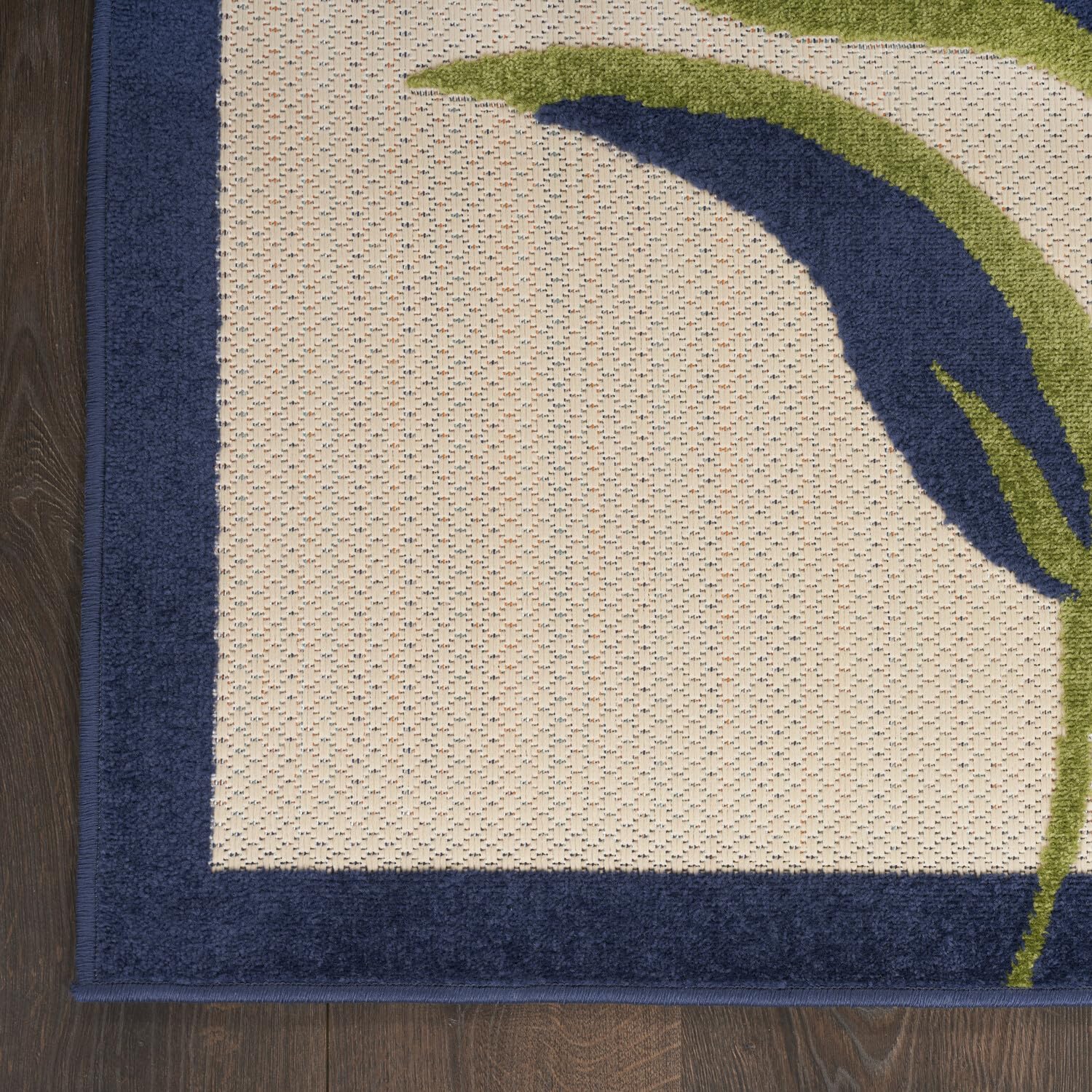 Nourison Aloha Outdoor Multicolor 10' X 14' Area Rug, Easy Cleaning, Non Shedding, Bed Room, Living Room, Dining Room, Deck, Backyard, Patio (10X14)