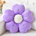 Flower Pillow, Flower Shaped Pillow Decorative Throw Pillows For Bed Couch, Cute Daisy Pillow Dorm Decor Floor Seating Cushion (Dark Purple, 19.6 Inches)