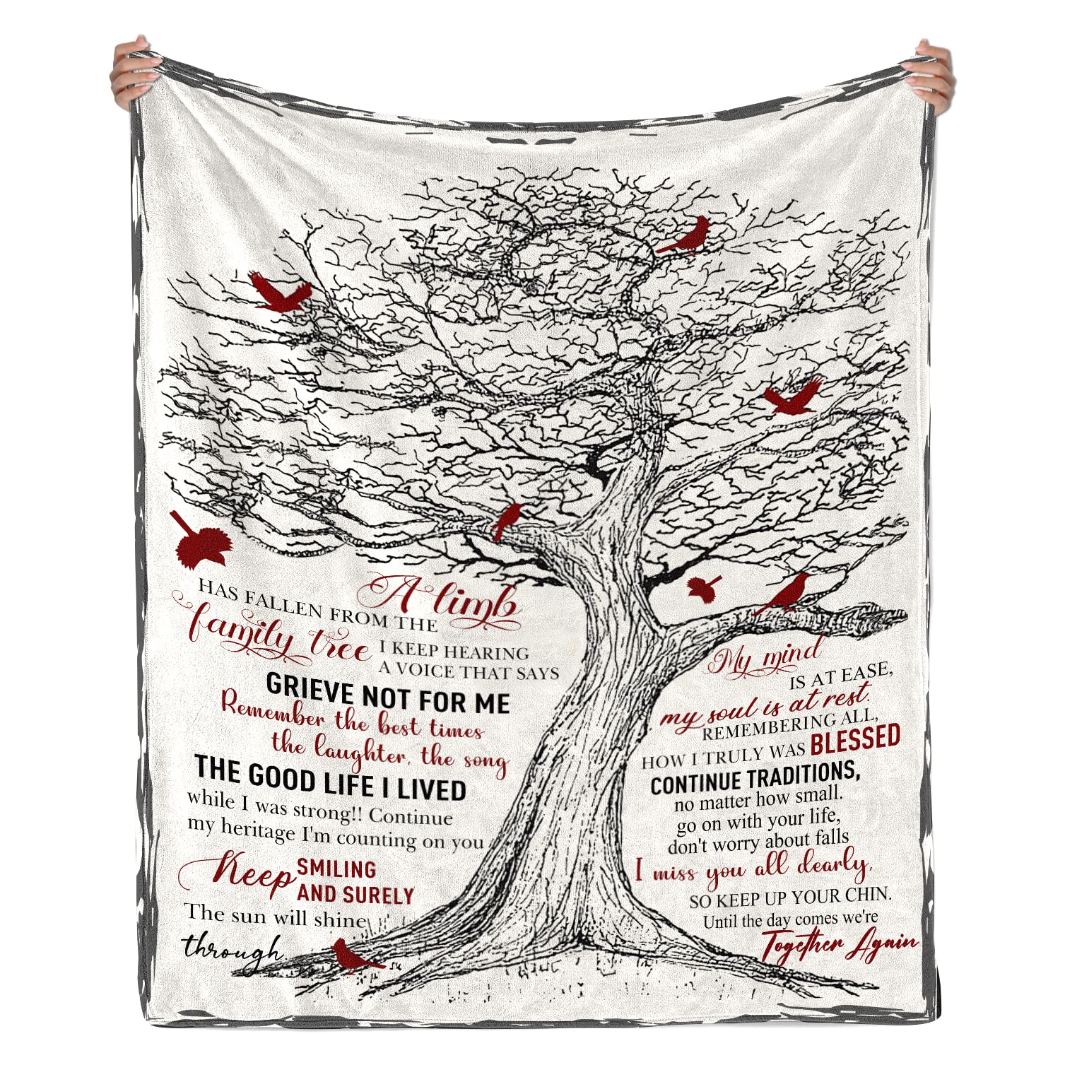 Bereavement Gifts Blanket Sympathy Gift Memorial Gifts - In Memory Of Loved One, Condolences Gift, In Loving Memory Blankets, Me
