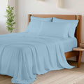 Queen Size Sheet Set - 6 Piece Set - 400-Thread-Count 100% Egyptian Cotton Bed Sheets - Deep Pockets - Easy Fit - Bed Sheets Que