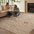 5x8 ft Beige Rugs for Living Room Fluffy Bedroom Rug Cream Soft Area Rugs Non-Slip Shag Carpet for Nursery Kids PlayRoom Dorm Of