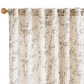 Lazzzy Grey Floral Linen Curtains 84 Inch Length Farmhouse Curtain Back Tab Drapes for Living Room Bedroom Light Filtering Vinta