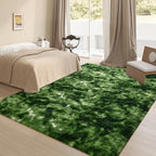 Falark Large Soft Area Rugs For Bedroom Living Room, 6X9 Ft Dark Green Tie-Dyed Fluffy Rug Carpets For Girls Kids Room, Shaggy F