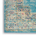 Nourison Passion Light Blue 1'10' X 2'10' Area Rug, Boho, Traditional, Easy Cleaning, Non Shedding, Bed Room, Living Room, Hallway, (2' X 3')
