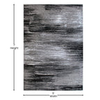 Flash Furniture Rylan Collection Abstract Area Rug - Scraped Design Gray Olefin Rug - 5' X 7' Area Rug - Jute Backing - Living Room, Bedroom, & Family Room