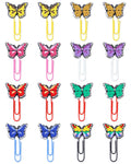Yetoome 16 Pcs Cute Bookmark Paper Clips Cartoon Silicone Bookmarks With Colorful Paperclips For Kids School Teacher Office Supp