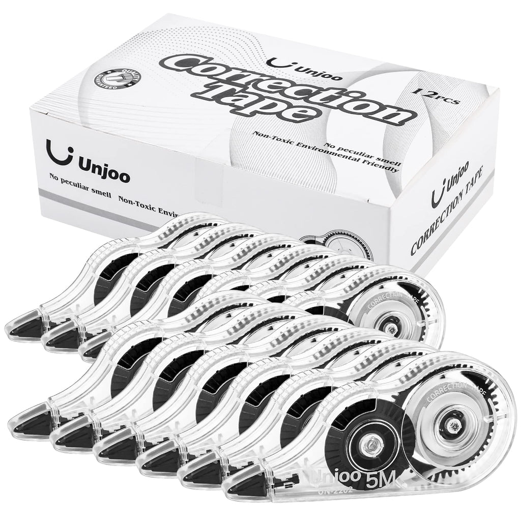 Unjoo Whiteout Correction Tape, Easy To Use Applicator For Instant Corrections Correct Wrong Writing At Any Time, For School, Of