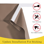 Nicetown Room Darkening Blinds For French Door, Privacy Door Window Curtains Thermal Insulate Covering For Patio Door Glass Door Front Door, 26 Inch X 80 Inches, Cappuccino, 1 Panel