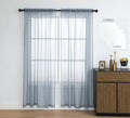 Pi Sheer Curtain 108 Inches Long,Light Window Drapery Soft Airy Voile With Rod Pocket For Living Room/Bedroom/Patio Door/Sliding Glass Door 2 Panels(W42Xl108,Blue Haze)