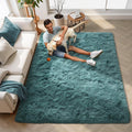 5x8 ft Blue Fluffy Rugs for Living Room Furry Bedroom Rug Non-Slip Area Rugs Shag Carpet for Nursery Kids PlayRoom Dorm Indoor 1