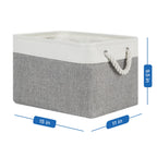 Temary Storage Baskets 4Pack Fabric Storage Bins Clothes Baskets With Rope Handle, Decorative Basket For Gift, Baskets For Stora
