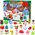 SURCVIO Christmas Advent Calendar 2023 with 24 Mochi Squishy Assorted Toys, 24 Days Countdown Calendar for Kids, Xmas Stocking S