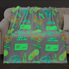 Gaming Blanket Toys Gifts For Boys - Glow In The Dark Game Controller Throw For Kids Age 1-14 Year Old Child Toddler Teen Birthd