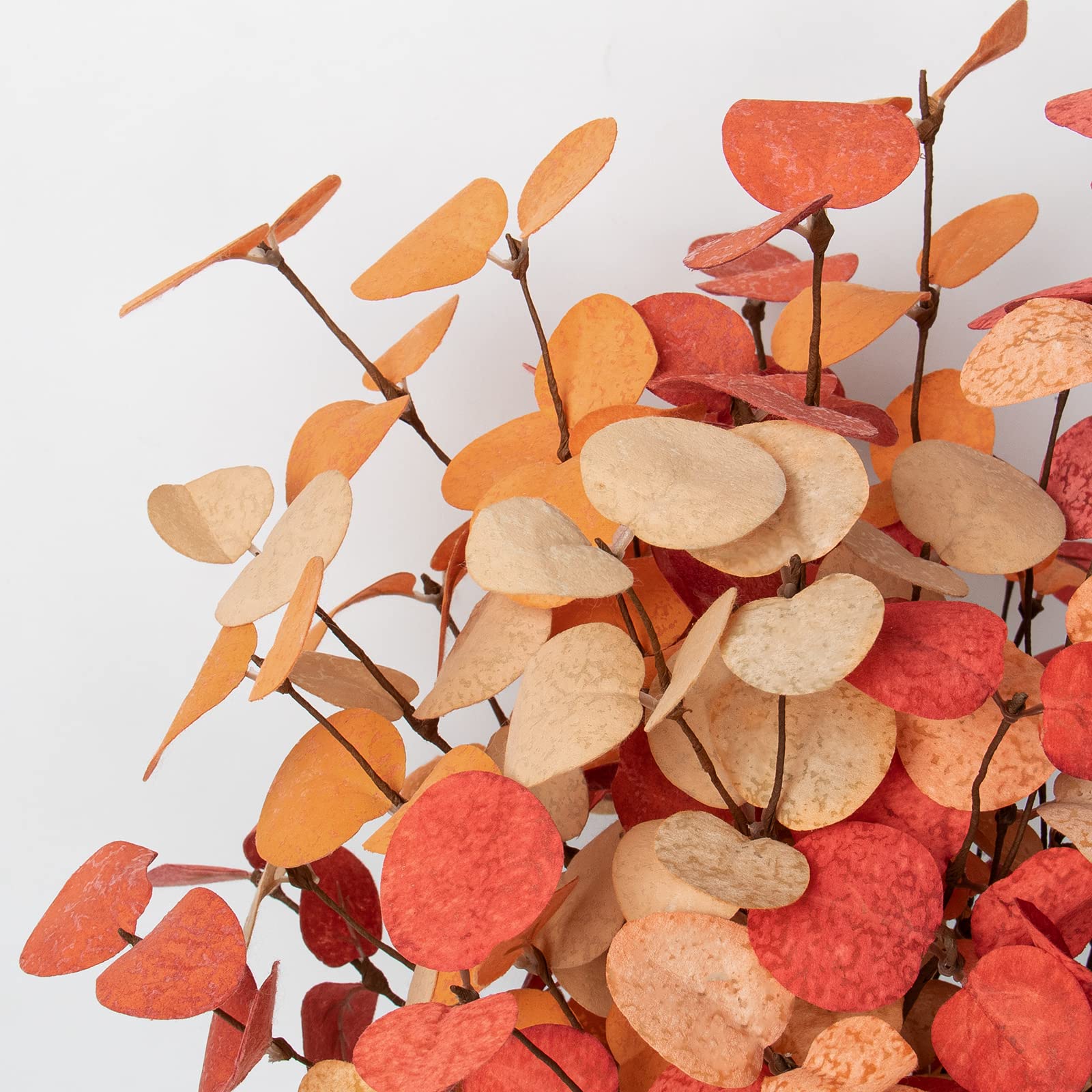 Beferr Fall Eucalyptus Stems Decor, 5Pcs 24'' Faux Eucalyptus Branches Artificial Autumn Plants Decorations Fall Floral Arrangem
