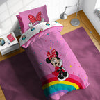 Sunny Side Up Disney Minnie Mouse Twin Comforter Set  5 Piece Kids Bedding Includes Comforter, Sheets & Pillow Cover  Super Soft