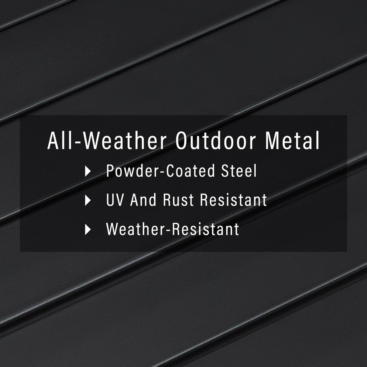 Crosley Furniture CO6321-MB Piermont Outdoor Metal Sectional Coffee Table, Matte Black