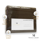 1500 Supreme Collection Bed Sheets - 4 Piece Bed Sheet Set Deep Pocket Wrinkle Free Hypoallergenic Bedding - Full, Brown
