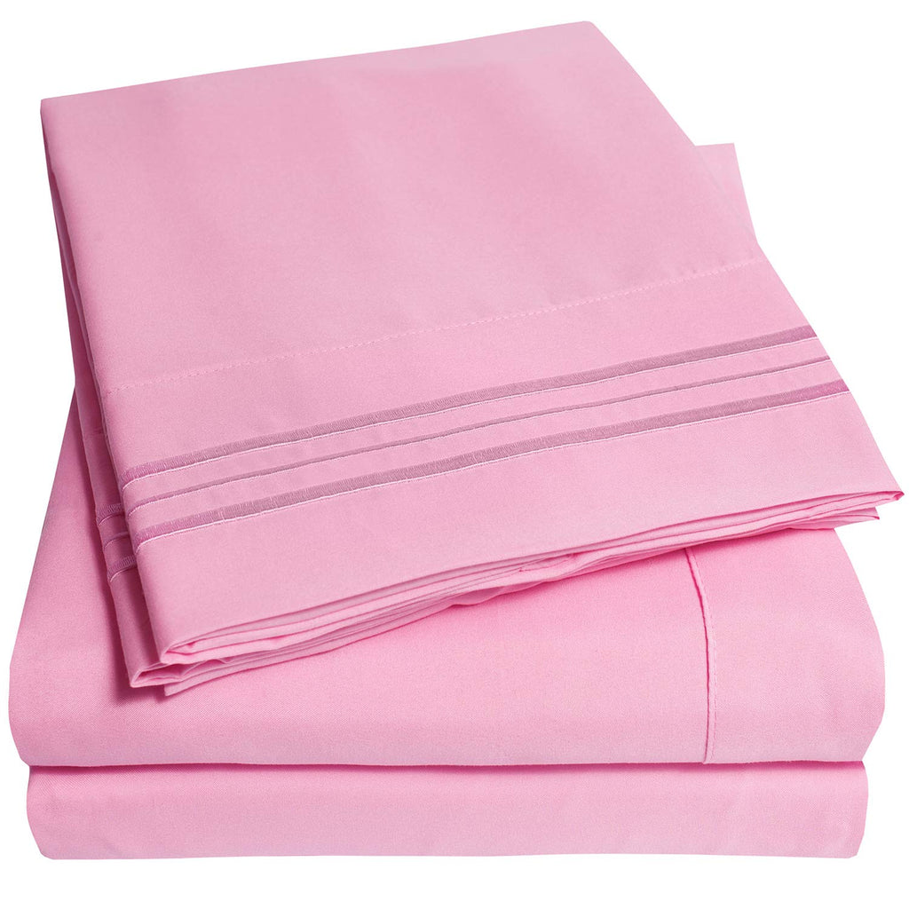 1500 Supreme Collection King Sheet Sets Pink - Luxury Hotel Bed Sheets And Pillowcase Set For King Mattress - Extra Soft, Elasti