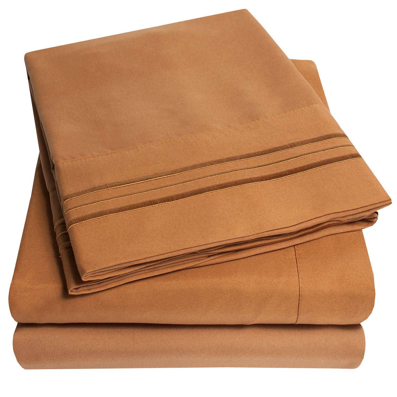 1500 Supreme Collection Full Sheet Sets Mocha Brown - Luxury Hotel Bed Sheets And Pillowcase Set For Full Mattress - Extra Soft,