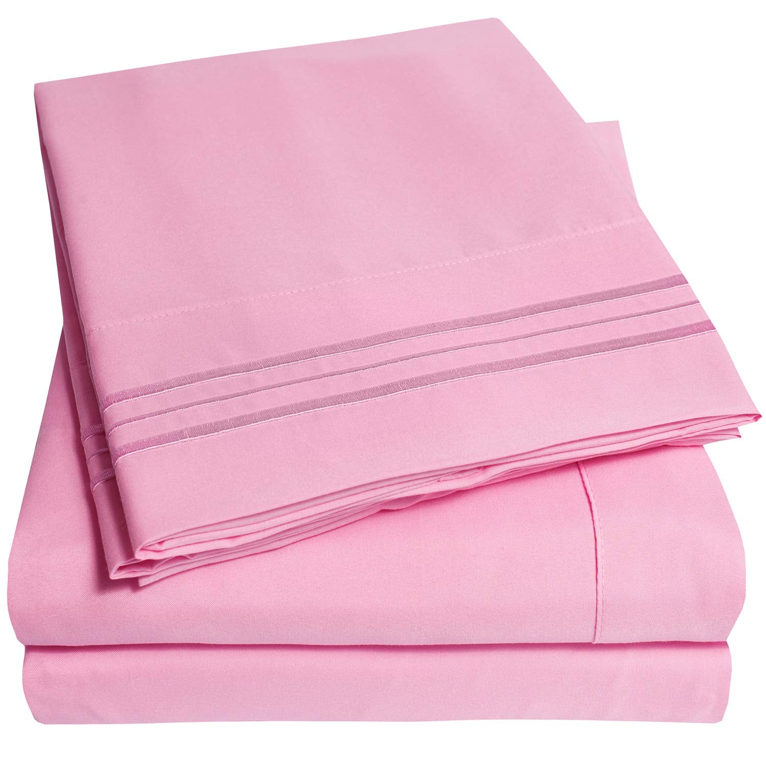 1500 Supreme Collection Twin Xl Sheet Sets Pink - 3 Piece Bed Sheets And Pillowcase Set For Twin Xl Mattress - Extra Soft, Elast