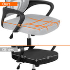 Yaheetech Office Chair Desk Chair Ergonomic Mesh Computer Chair With Lumbar Support Armrest Executive Rolling Swivel Adjustable Mid Back Task Chair For Women Adults, Grey