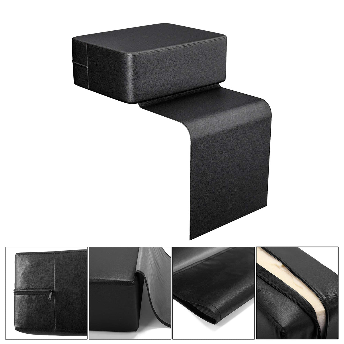 JAXPETY Black Barber Beauty Salon Spa Equipment Styling Chair Child Booster Seat Cushion
