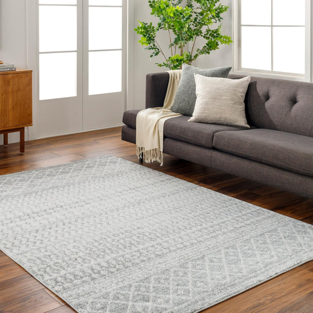 Livabliss Chester Boho Moroccan Area Rug,5'3'' x 7'6'',Grey
