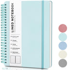 Light Green Lined Spiral Journal Notebook With 160 Pages, 8  5.7In, A5 Spiral Notebook, Journaling Notebooks For Work, School, W
