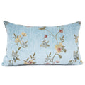 Your Smile Classical Embroidery Jacquard Farmhouse Oblong Rectangle Chenille Teal Floral Pattern Decorative Throw Pillow Case,12