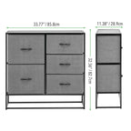 Mdesign 14297Mdco Drawer, 5 Drawers-32 High, Charcoal