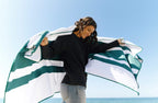 Laguna Beach Textile Co. Recycled Microfiber Quick Dry Beach Towel - Juniper Green